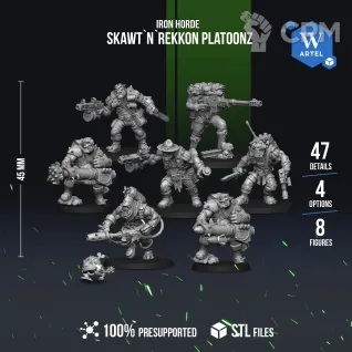 Описание картинки Skawt`n`Rekkon Platoonz от WebWay 3D по цене 2 150руб | Свободный Рынок Миниатюр - СРМ