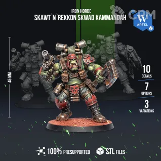 Описание картинки Skawt`n`Rekkon Skwad Kammandah от Manufactorum76 по цене 600руб | Свободный Рынок Миниатюр - СРМ