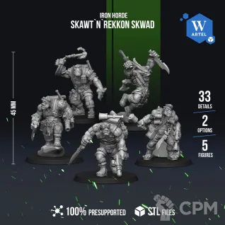 Описание картинки Skawt`n`Rekkon Skwad от WebWay 3D по цене 1 550руб | Свободный Рынок Миниатюр - СРМ