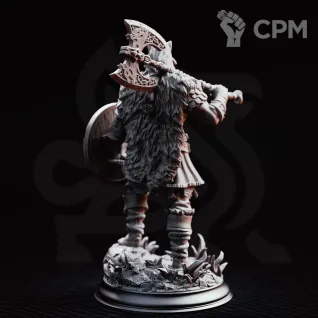 Описание картинки Barbarian of the Wolf - Skjolnir Ulvar от PocketSized Prints по цене 300руб | Свободный Рынок Миниатюр - СРМ