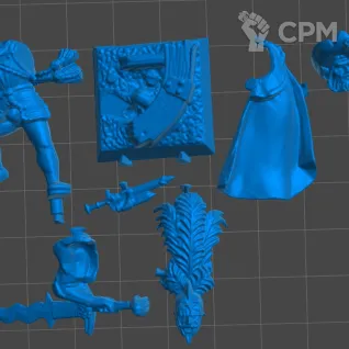 Описание картинки Captain of the Empire with Greatsword от 3Д-Печка по цене 300руб | Свободный Рынок Миниатюр - СРМ