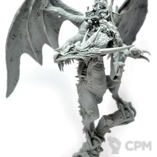 Описание картинки Elspeth von Draken on Carmine Dragon от 3Д-Печка по цене 3 000руб | Свободный Рынок Миниатюр - СРМ