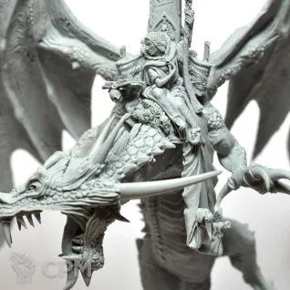 Описание картинки Elspeth von Draken on Carmine Dragon от 3Д-Печка по цене 3 000руб | Свободный Рынок Миниатюр - СРМ