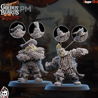 Описание картинки Golden Beards - Dwarves от 3Д-Печка по цене 1 700руб | Свободный Рынок Миниатюр - СРМ