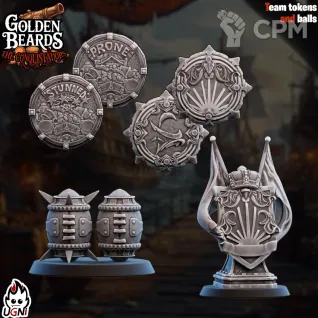 Описание картинки Golden Beards - Dwarves от 3Д-Печка по цене 1 700руб | Свободный Рынок Миниатюр - СРМ