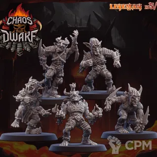 Описание картинки Magma Chaos Dwarf Team Part 1 от 3Д-Печка по цене 2 500руб | Свободный Рынок Миниатюр - СРМ