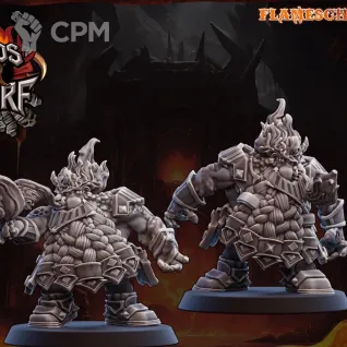Описание картинки Magma Chaos Dwarf Team Part 1 от 3Д-Печка по цене 2 500руб | Свободный Рынок Миниатюр - СРМ