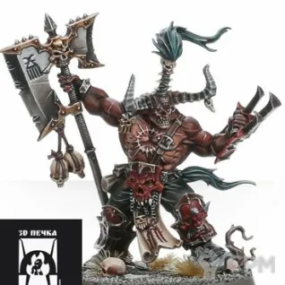 Описание картинки Exalted Deathbringer with Ruinous Axe от 3Д-Печка по цене 350руб | Свободный Рынок Миниатюр - СРМ
