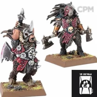 Описание картинки Beastmen Chieftains от 3Д-Печка по цене 450руб | Свободный Рынок Миниатюр - СРМ
