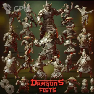 Описание картинки Dragon's Fists от 3Д-Печка по цене 2 500руб | Свободный Рынок Миниатюр - СРМ