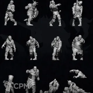 Описание картинки Human Zombies от 3Д-Печка по цене 900руб | Свободный Рынок Миниатюр - СРМ