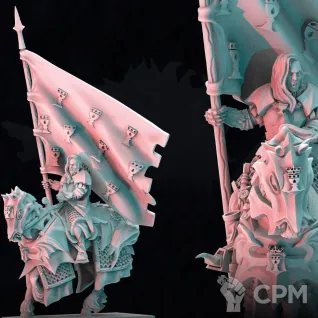 Описание картинки Ordo Draconis Army Bearer on Horse от 3Д-Печка по цене 350руб | Свободный Рынок Миниатюр - СРМ