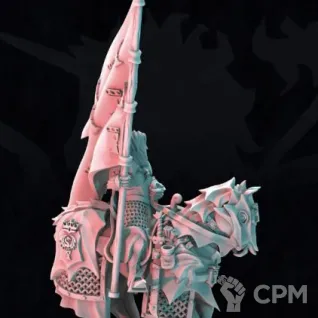 Описание картинки Ordo Draconis Army Bearer on Horse от 3Д-Печка по цене 350руб | Свободный Рынок Миниатюр - СРМ