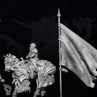 Описание картинки Ordo Draconis Army Bearer on Horse от 3Д-Печка по цене 350руб | Свободный Рынок Миниатюр - СРМ