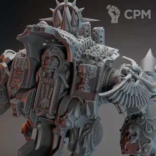 Описание картинки Blood Angels Redemptor Librarian Dreadnought от 3Д-Печка по цене 1 100руб | Свободный Рынок Миниатюр - СРМ