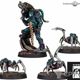 Описание картинки Van Saar Champion in Carapace Armour with Cyberachnids от 3Д-Печка по цене 500руб | Свободный Рынок Миниатюр - СРМ