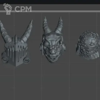 Описание картинки Шлемы 1 (Emberforge helmets set 1 ) от Северная печать по цене 25руб | Свободный Рынок Миниатюр - СРМ