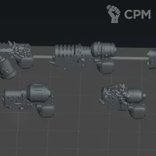 Описание картинки Пистолеты 1 (pistol set 1) от Северная печать по цене 25руб | Свободный Рынок Миниатюр - СРМ