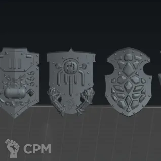 Описание картинки Щиты 3 (Emberforge shields) от Северная печать по цене 50руб | Свободный Рынок Миниатюр - СРМ