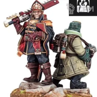 Описание картинки Ciaphas Cain and Jurgen от 3Д-Печка по цене 400руб | Свободный Рынок Миниатюр - СРМ