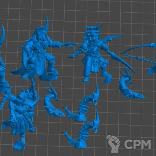 Описание картинки Sha’dar hunters and Arthromite Spinewyrms от 3Д-Печка по цене 1 000руб | Свободный Рынок Миниатюр - СРМ