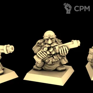 Описание картинки Dwarfs - Thunderers от 3Д-Печка по цене 200руб | Свободный Рынок Миниатюр - СРМ