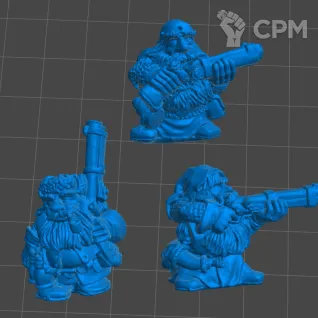 Описание картинки Dwarfs - Thunderers от 3Д-Печка по цене 200руб | Свободный Рынок Миниатюр - СРМ