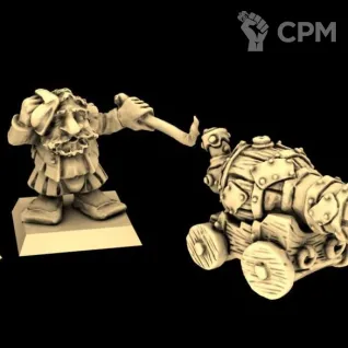 Описание картинки Dwarfs - Flame Cannon 3rd Ed от 3Д-Печка по цене 400руб | Свободный Рынок Миниатюр - СРМ