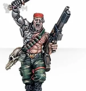 Описание картинки Colonel 'Iron Hand' Straken от 3Д-Печка по цене 200руб | Свободный Рынок Миниатюр - СРМ