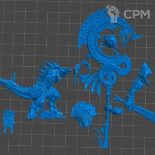 Описание картинки Saurus Astrolith Bearer от 3Д-Печка по цене 400руб | Свободный Рынок Миниатюр - СРМ