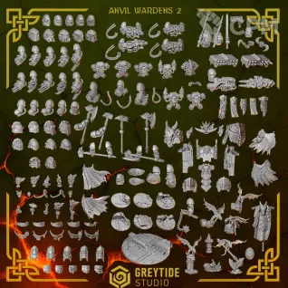 Описание картинки Salamanders Upgrade Kit. Anvil Wardens Pack 2 от 3Д-Печка по цене 3 500руб | Свободный Рынок Миниатюр - СРМ