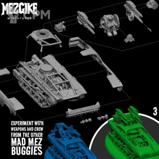 Описание картинки Mad Mez Buggy - Da Screw Farmer от 3Д-Печка по цене 2 300руб | Свободный Рынок Миниатюр - СРМ