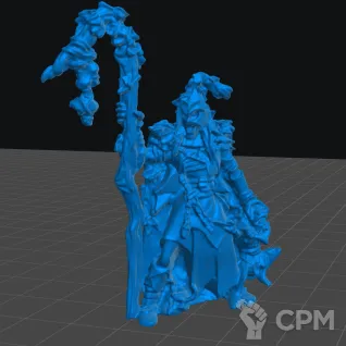 Описание картинки Mage (Spellsinger with Staff ) от 3Д-Печка по цене 250руб | Свободный Рынок Миниатюр - СРМ