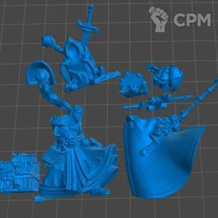 Описание картинки Battle Wizard and Familiar от 3Д-Печка по цене 500руб | Свободный Рынок Миниатюр - СРМ