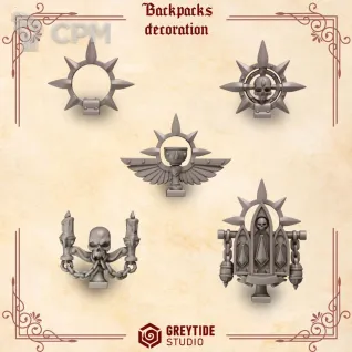 Описание картинки Crimson Lords: Backpack decor от 3Д-Печка по цене 200руб | Свободный Рынок Миниатюр - СРМ