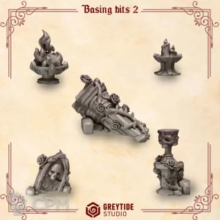Описание картинки Crimson Lords: Basing decor 2 от 3Д-Печка по цене 300руб | Свободный Рынок Миниатюр - СРМ