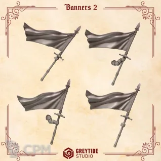 Описание картинки Crimson Lords: Banner 2 от 3Д-Печка по цене 150руб | Свободный Рынок Миниатюр - СРМ