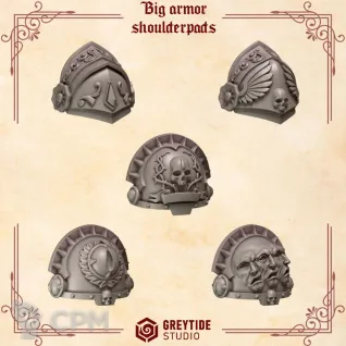 Описание картинки Crimson Lords: Big Armor Shoulder от 3Д-Печка по цене 200руб | Свободный Рынок Миниатюр - СРМ
