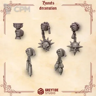 Описание картинки Crimson Lords: Hands Decoration от 3Д-Печка по цене 150руб | Свободный Рынок Миниатюр - СРМ