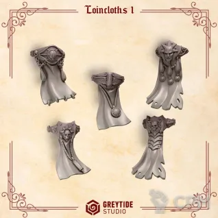Описание картинки Crimson Lords: Loincloths от 3Д-Печка по цене 150руб | Свободный Рынок Миниатюр - СРМ