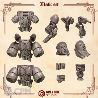 Описание картинки Crimson Lords: Medic set от 3Д-Печка по цене 500руб | Свободный Рынок Миниатюр - СРМ