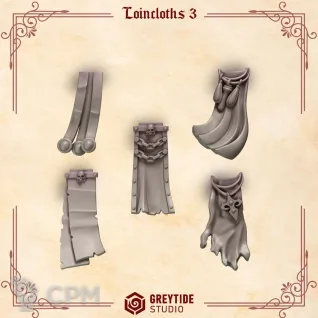 Описание картинки Crimson Lords: Loincloths 3 от 3Д-Печка по цене 150руб | Свободный Рынок Миниатюр - СРМ