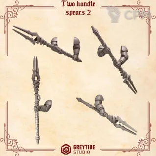 Описание картинки Crimson Lords: Two Handle Spears от 3Д-Печка по цене 200руб | Свободный Рынок Миниатюр - СРМ