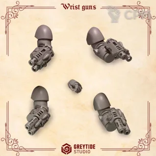 Описание картинки Crimson Lords: Wrist Guns от 3Д-Печка по цене 150руб | Свободный Рынок Миниатюр - СРМ