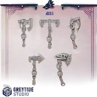 Описание картинки Primal Hounds: Axes от 3Д-Печка по цене 150руб | Свободный Рынок Миниатюр - СРМ