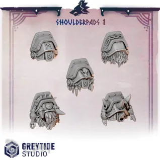 Описание картинки Primal Hounds: Shoulderpads 3 от 3Д-Печка по цене 150руб | Свободный Рынок Миниатюр - СРМ