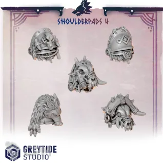 Описание картинки Primal Hounds: Shoulderpads 4 от 3Д-Печка по цене 150руб | Свободный Рынок Миниатюр - СРМ