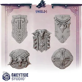 Описание картинки Primal Hounds: Shields от 3Д-Печка по цене 350руб | Свободный Рынок Миниатюр - СРМ
