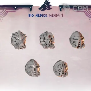 Описание картинки Primal Hounds: Big Armor Heads 1 от 3Д-Печка по цене 150руб | Свободный Рынок Миниатюр - СРМ