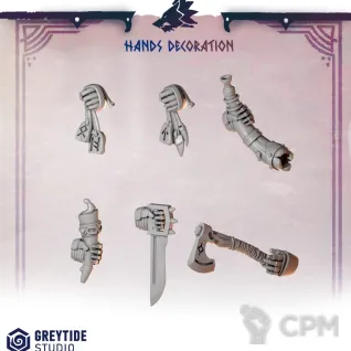 Описание картинки Primal Hounds: Hands Decoration от 3Д-Печка по цене 150руб | Свободный Рынок Миниатюр - СРМ